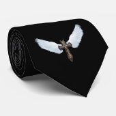 白によって飛ぶ十字のタイ ネクタイ (ロール)