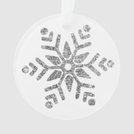 白にエレガントひし形のスノーフレーク オーナメント