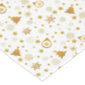 白にエレガント金のクリスマスパターン テーブルクロス (アングル)