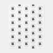 白にカスタムの会社の黒いロゴパターン フリースブランケット (正面)