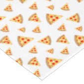 白にクールおもしろいのピザのスライス模様 テーブルクロス (アングル)