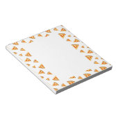 白にクールおもしろいのピザのスライス模様 ノートパッド (アングル)