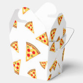 白にクールおもしろいのピザのスライス模様 フェイバーボックス (オープン)