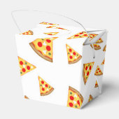 白にクールおもしろいのピザのスライス模様 フェイバーボックス (裏面サイド)