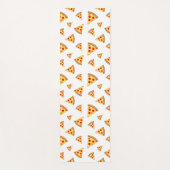 白にクールおもしろいのピザのスライス模様 ヨガマット (正面)