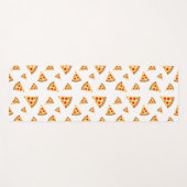 白にクールおもしろいのピザのスライス模様 ヨガマット (正面(横))