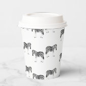 白にシマウマ模様 紙コップ (左)