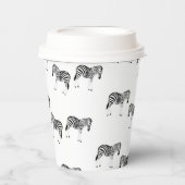 白にシマウマ模様 紙コップ (正面)