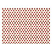 白にスタイリッシュ赤いポインセチアの花 テーブルクロス (正面(横))