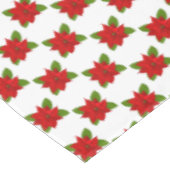 白にスタイリッシュ赤いポインセチアの花 テーブルクロス (アングル)