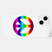 白にヒッピー色の虹を描く Case-Mate iPhoneケース (裏面 (横))