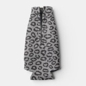 白にヒョウ柄の黒いネットレース ボトルクーラー (裏面)