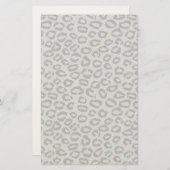 白にヒョウ柄の黒いネットレース 便箋 (正面/裏面)