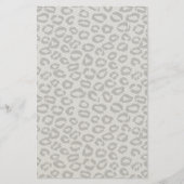 白にヒョウ柄の黒いネットレース 便箋 (正面)
