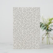 白にヒョウ柄の黒いネットレース 便箋 (スタンド正面)