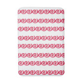 白にピンクと赤のらせん状のパターン バスマット (正面縦)