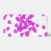 白にピンク色のハートを印象的 Case-Mate iPhoneケース (裏面 (横))