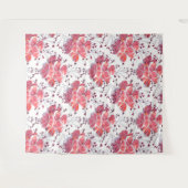 白にピンク色の花。 タペストリー (正面(横))