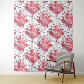 白にピンク色の花。 タペストリー (インサイチュ)