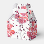 白にピンク色の花。 フェイバーボックス (裏面サイド)