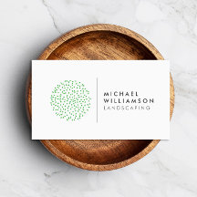 白にモダンガーデナー造園の低木のロゴ