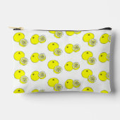 白にレモンの果実 アクセサリーポーチ (正面)