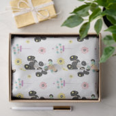 白に可愛いオリエンタルパンドラの模様 薄葉紙 (ギフト)