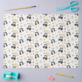 白に可愛いオリエンタルパンドラの模様 薄葉紙 (クラフト)