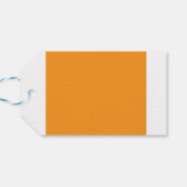 白に囲まれた鮮やかなオレンジ色の四角縁ど形 ギフトタグ (裏面横)