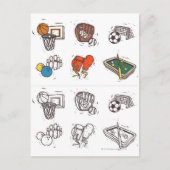 白に対して表示されるスポーツ用具 ポストカード (正面)