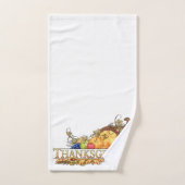 白に感謝の気持ちを込めたホルン バスタオルセット (ハンドタオル)