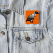 白に支えられるハゲタカ 缶バッジ (インサイチュ)