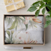 白に柔らかいユリの花 薄葉紙 (ギフト)