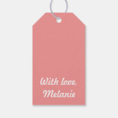 白に桃の水玉 ギフトタグ (裏面)