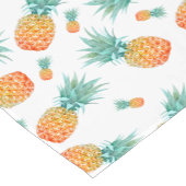 白に水彩のパイナップル模様 ショートテーブルランナー (コーナー)