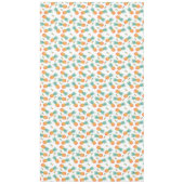 白に水彩のパイナップル模様 テーブルクロス (正面)