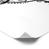 白に渦巻く黒いトンボ ポスター (角)