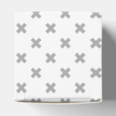 白に灰色の十字縫い フェイバーボックス (上部)