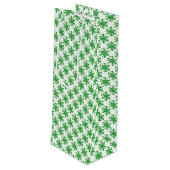 白に点々のある緑の星 ワインギフトバッグ (裏面アングル)