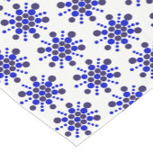 白に点々のある藍色の星 ショートテーブルランナー (コーナー)