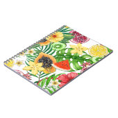 白に熱帯のミックスフルーツ、花離れや ノートブック (左側)