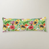 白に熱帯のミックスフルーツ、花離れや ボディピロー (裏面)