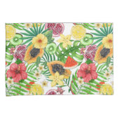 白に熱帯のミックスフルーツ、花離れや 枕カバー (正面右)