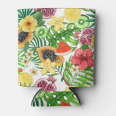 白に熱帯のミックスフルーツ、花離れや 缶クーラー (正面)