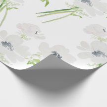 白に白い水色のアネモンの花