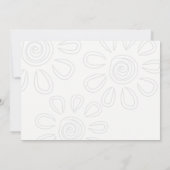 白に白の花/絵柄 卒業発表 案内状 (裏面)