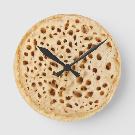 白に砕く ラウンド壁時計 (正面)