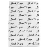 白に笑顔のハートありがとう ミディアムペーパーバッグ (裏面)