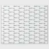 白に笑顔のハートありがとう ラッピングペーパー (フラット)