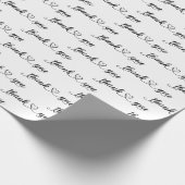 白に笑顔のハートありがとう ラッピングペーパー (角)